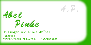 abel pinke business card